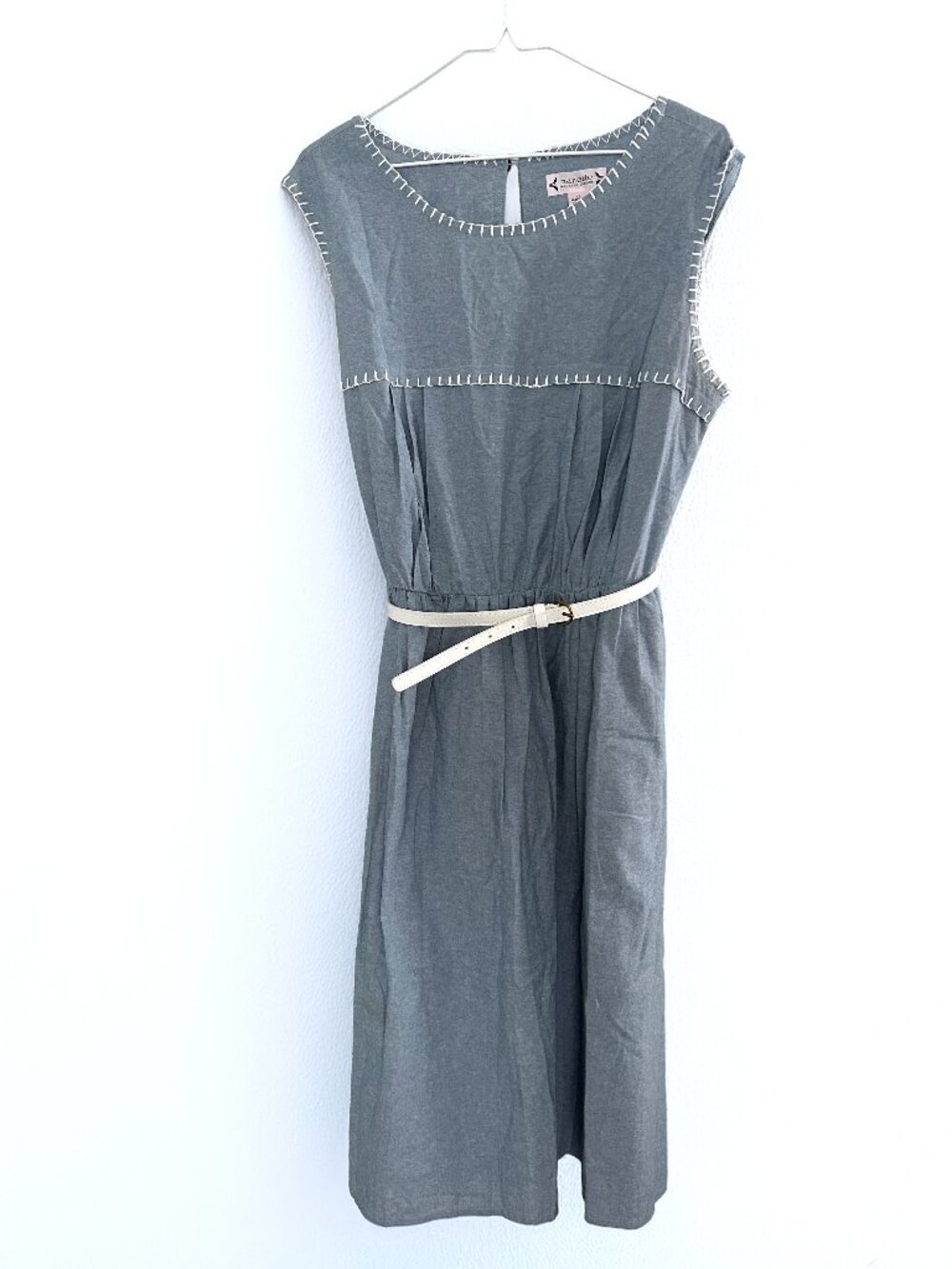 Nanette Lepore Chambray Belted Mini Dress Coastal Chic Summer Size 12 - Picture 1 of 9